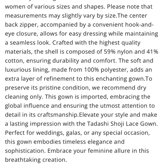 Beautiful TADASI SHOJI BRIDAL GOWN - Picture 4 of 11